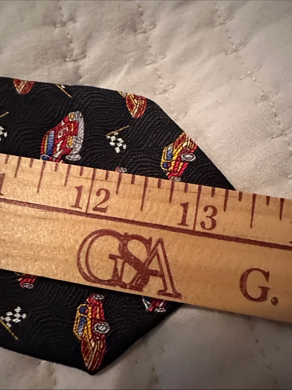 Boutique Boys Black Racecar Zipper Kids Tie with Red Race Car Pattern Like new!